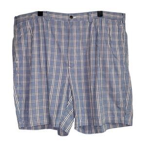 Polo Golf Ralph Lauren Plaid Mid-Rise Flat Front Golf Chino Short Blue/White 42